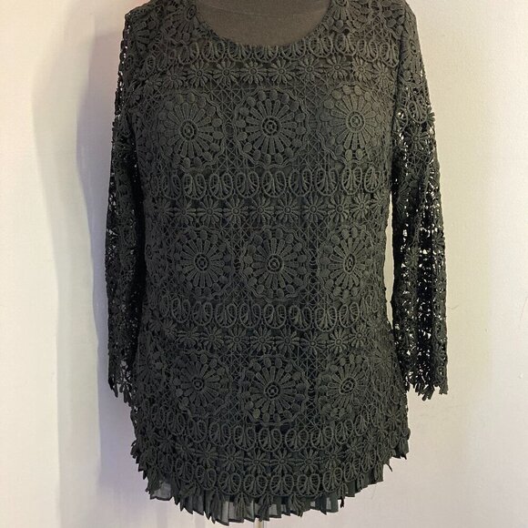 Collen Lopez Lace Top, EUC, Size L - Picture 1 of 12